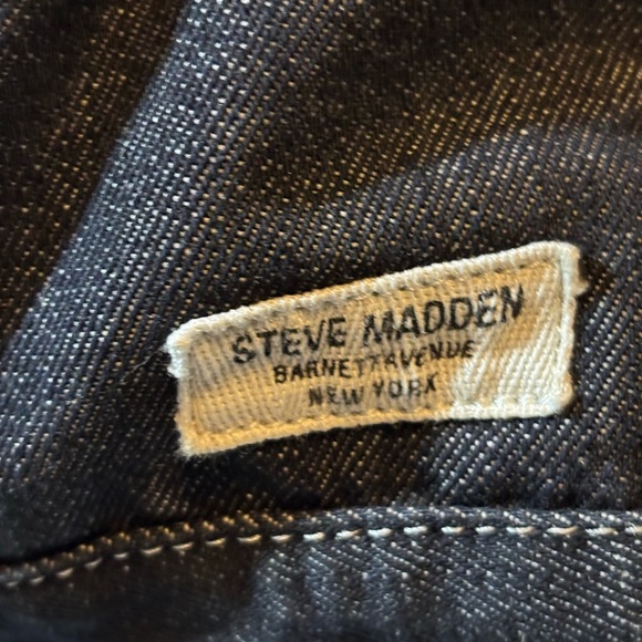 Steve Madden Weekender Duffle Travel Denim Bag UNISEX - Picture 12 of 13